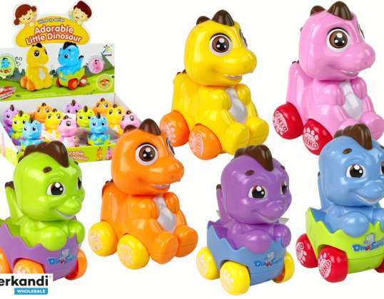 Coche de dinosaurio en forma de huevo, coche de cuerda