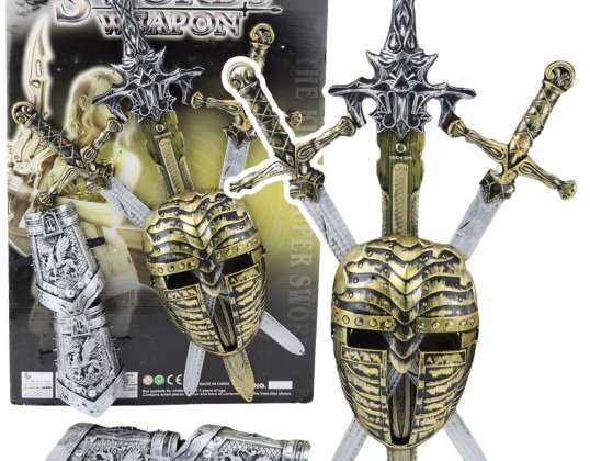 Riterio rinkinys 3 kardų kaukių apsaugos priemonės Tikroviški ornamentai