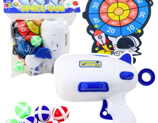 Juego De Habilidad Tiro Al Blanco Pistola Bolas De Velcro Espacio