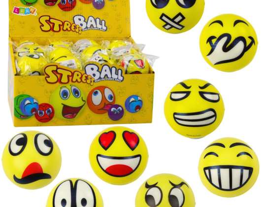 Bouncing Bola de Amassamento Espuma Bola Emoticon 6cm