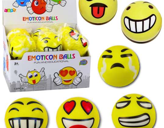 Knetkugel Schaumstoffkugel Emote Gelb 10cm