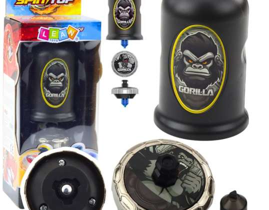 Spinning Top Launcher Set Flying Disc Gorilla Zwart