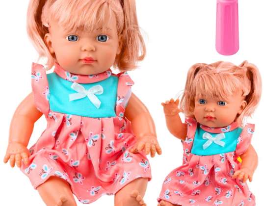 Baby Doll in Colorful Dress Ponies Bottle Sound