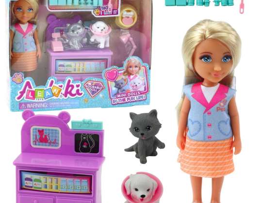 Mini Poppen Set Dierenarts Hond Kat Behandeling Accessoires