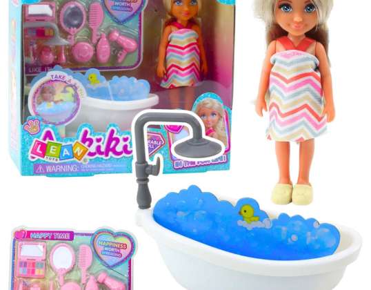 Ankiki Mini Poppenset Met Badkuip Verzorgingsaccessoires