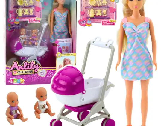 Anlily mamos lėlė su dviem vaikų vežimėliu Kūdikių aksesuarai