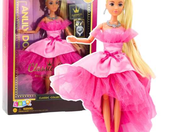 Pop Anlily Glitter Baljurk Roze Beweegbare Ledematen Blond Haar