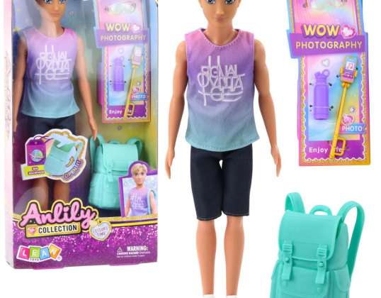 Anlily Doll Backpacking Boy Waterfles Bril Selfie Stick