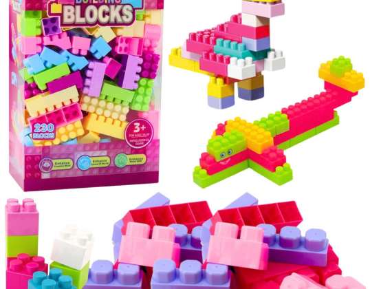 Blocks in a box educational large construction set colorful 230 pieces.