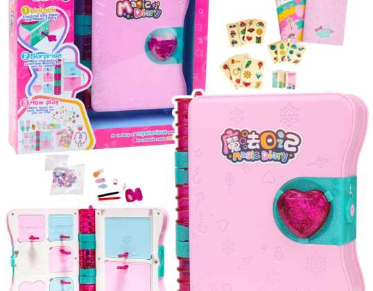 Secret Diary Vorhängeschloss Notizbuch Schließfach Schlüssel Zubehör Rosa