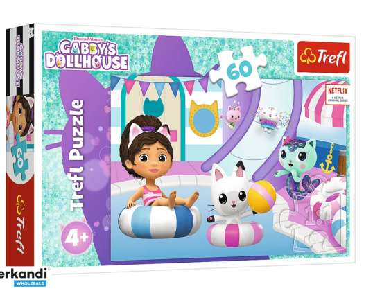 Puzzle 60 Gabby im Pool Universelles Gabbys Puppenhaus Trefl 17393