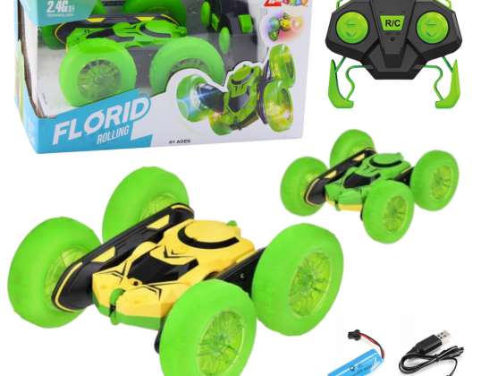 Ferngesteuertes Stuntauto RC 360° Grün