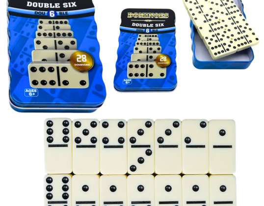 Domino Klassisk Familie Logisk Spill med 28 Brikker