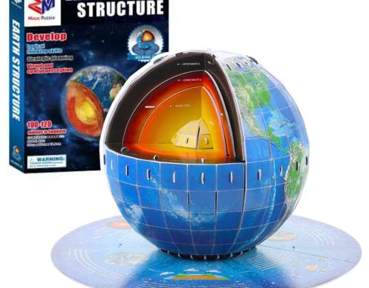Puzzle 3D Éducatif Planète Terre Noyau de la Terre 50 pièces