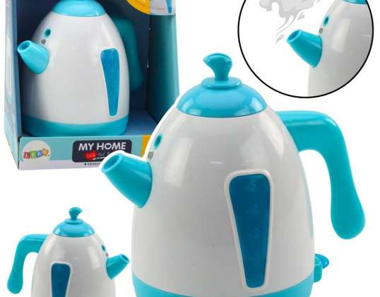 Battery Operated Kettle Steam Water Lights Sounds Turquoise