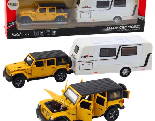 Sett Off-road Camper Metal Drive Lights Høres Gul 1:32