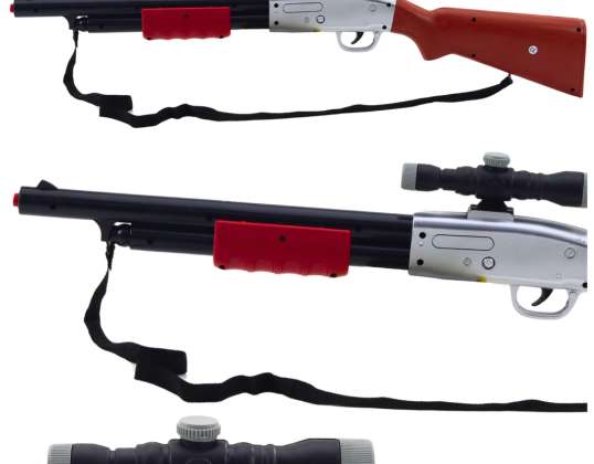 Rifle Shotgun Prop Shoulder Strap Scope Brown Sounds 65cm