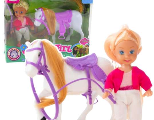 Mini Doll Set With Horse Riding Outfit Saddle