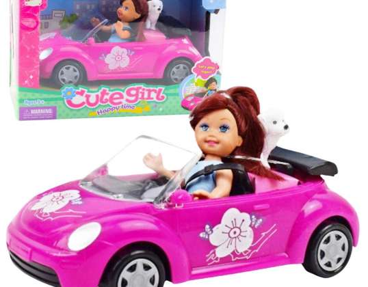 Mini lėlių automobilio kabrioleto rinkinys šunims