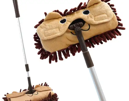 Kindermopp mit Teleskopstiel Tier Braun
