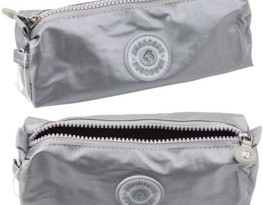 Σχολική Μολυβοθήκη Organizer Μονό Διαμέρισμα Γκρι 21.5cm