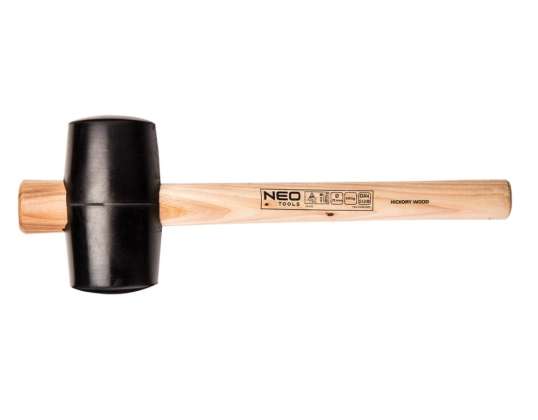 Rubberen hamer 75 mm/680 g, hickory handvat