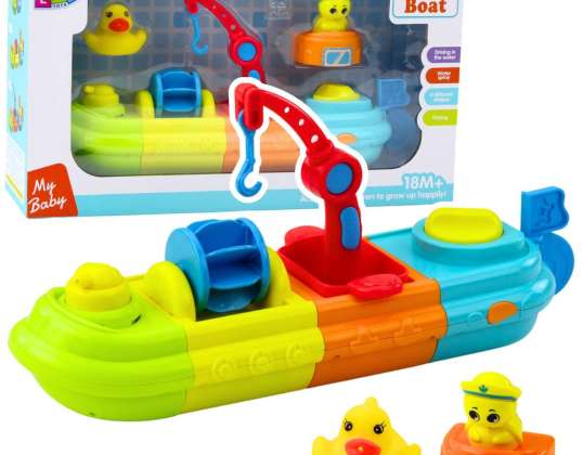 Juguete de baño Barco Barco Grúa colorida Gancho Pato Tortuga