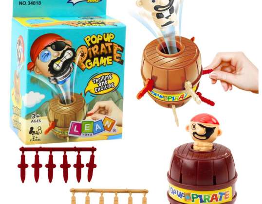 Arcade Game Familie Pop-Up Piraat Barrel Zwaarden