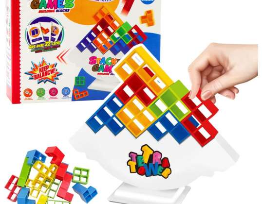 Arcade game balancing tower blocks 22 cards 16 blocks