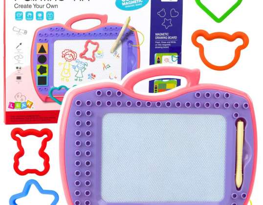 Magnetisches Whiteboard mit Schieberegler Stempel Muster Rosa