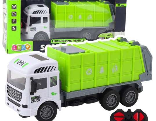 RC camion à ordures télécommande vert clair 1:24