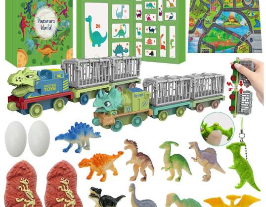 Adventskalender for barn Dinosaurer Figurer Tilbehør