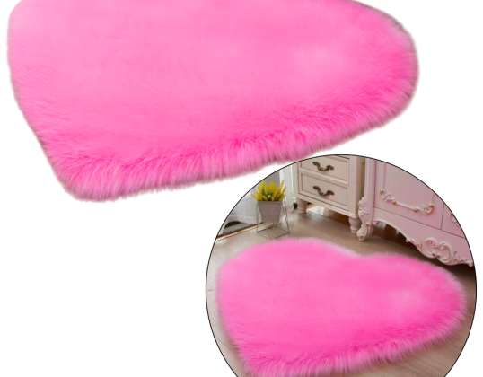 Pieni Pehmomatto Liukumaton Sydän Pinkki 40x50