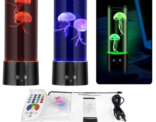 Medūzos dekoratyvinis LED šviesos akumuliatorius valdomas USB kabelis