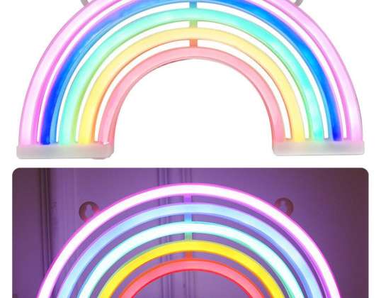 Decorative Night Lamp Neon LED Rainbow Battery Operated