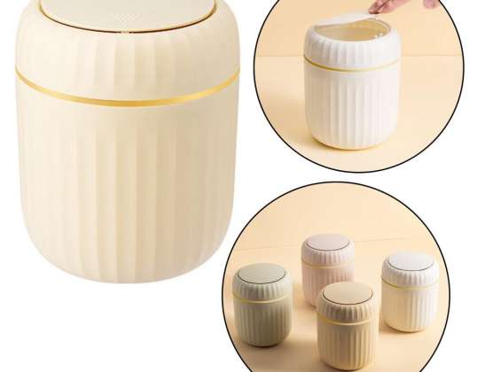 Mini Afvalbak Deksel Universeel Elegant Beige