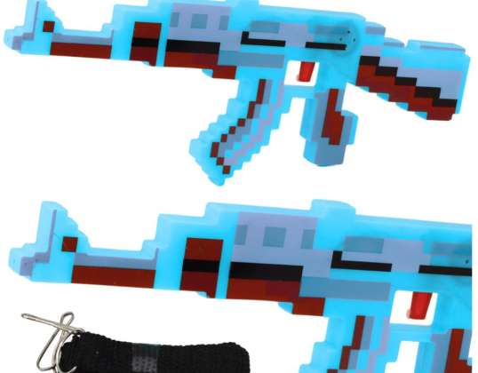 Pixel fusil arme lumières sons vert 39cm