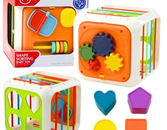 Cube sensoriel éducatif pour enfants Trieur Spans élastiques colorés