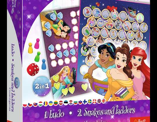 Παιχνίδι 2 σε 1 κινέζικα / Φίδια και σκάλες Princess Disney Princess Trefl 02418