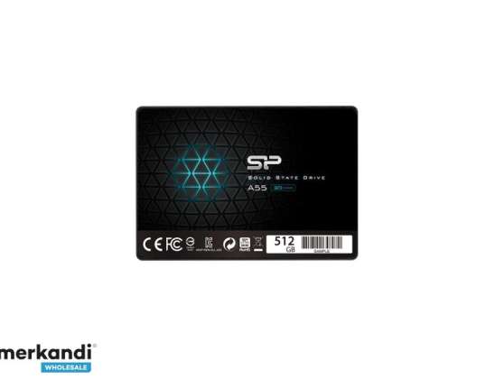 Silicon Power SSD 512GB 2 5 SATAIII A55 7mm Full Cap Bl SP512GBSS3A55S25