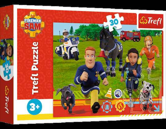 Puzzle &quot;30&quot; bereit, Feuerwehrmann Sam Trefl zu helfen 18297
