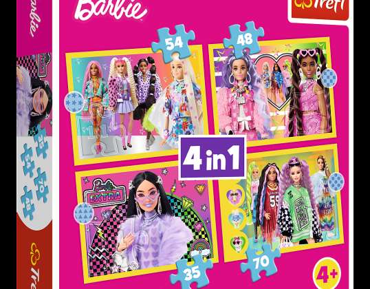 Puzzle 4in1 Die fröhliche Welt von Barbie / Mattel. Barbie 34626