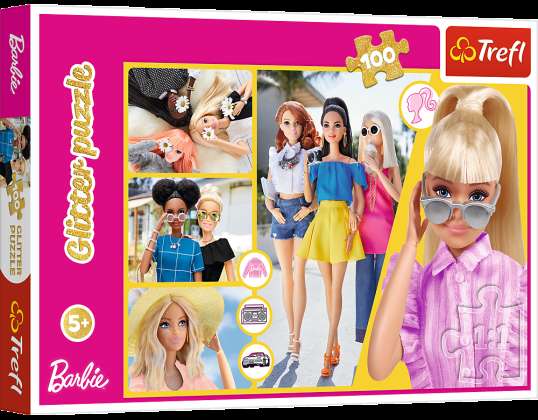 Pussel "100 Glitter" Glitter Barbie Trefl 14830