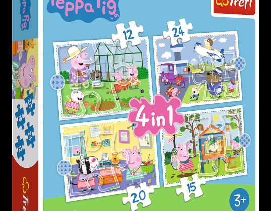 4in1 Holiday Memories Puzzle / Peppa Pig Trefl 34359