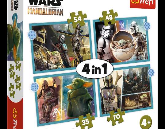 Puzzle &quot;4in1&quot; Mandalorianer Trefl 34397