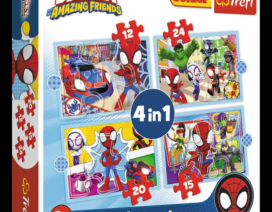 Puzzle &quot;4in1 12.15.20.24&quot; Spiday's Crew&quot; 34611