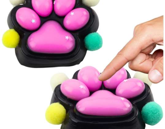 NEL 26212 Squishy Sensory Squishy Gato Ratón Negro-Rosa