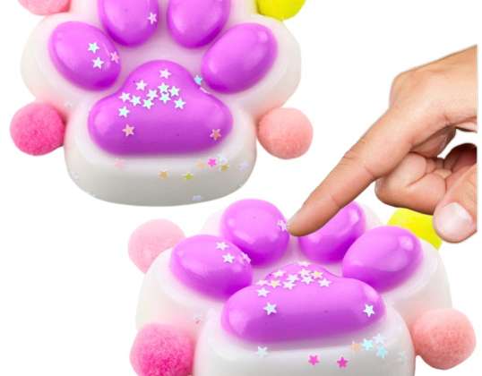 Squishy Cat Paw Anti-Stress Sensory Squishy Stars Purple