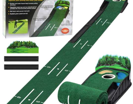Felt Golf Training Mat 3 Holes Distance 175cm