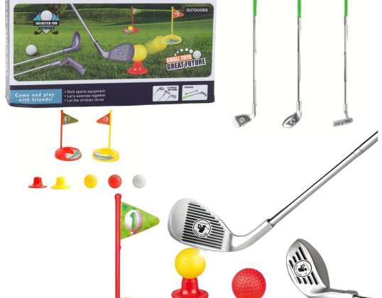 Juego de golf para niños Palos Pelotas Banderas Posavasos 48el
